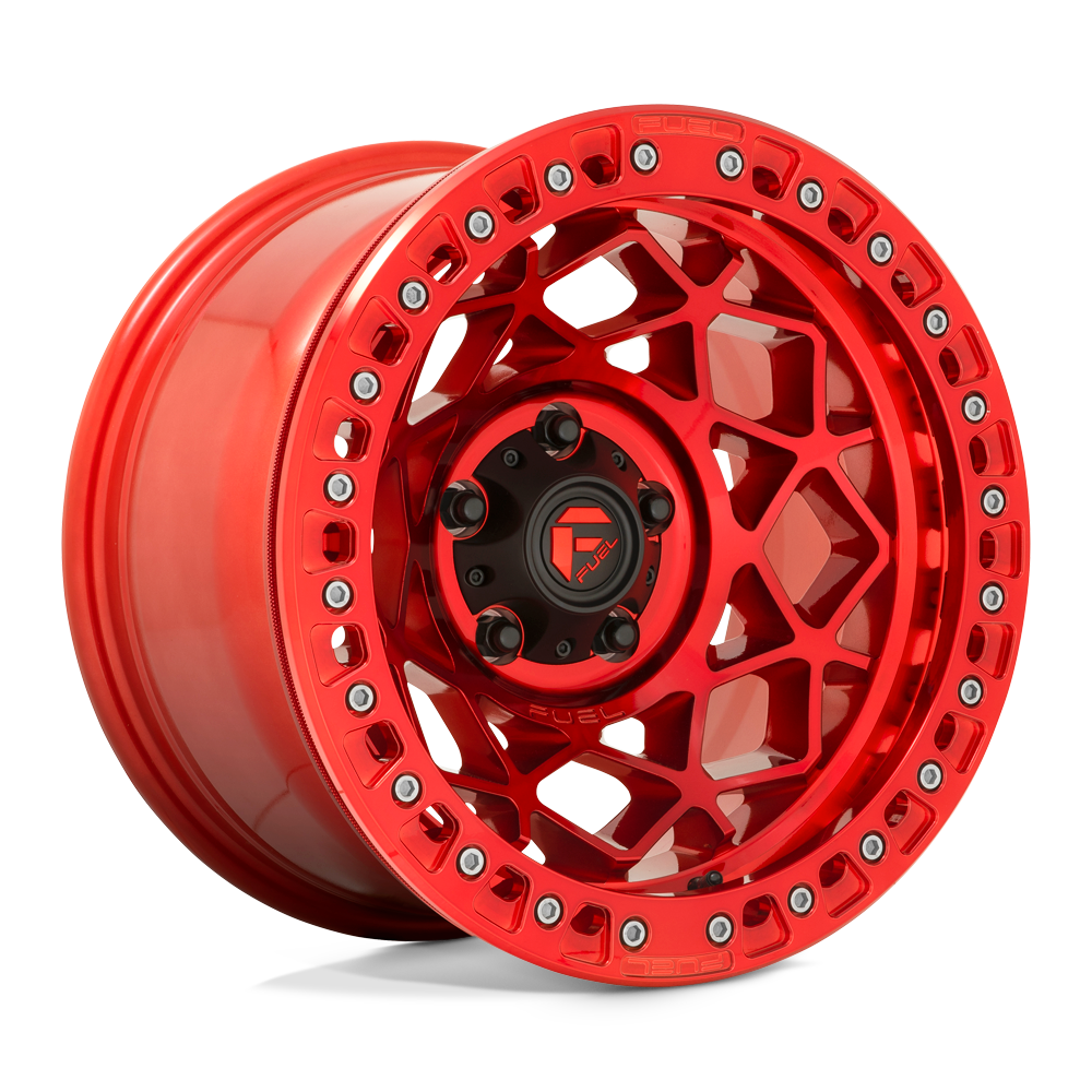 Fuel Wheels | UNIT BEADLOCK Front View Red