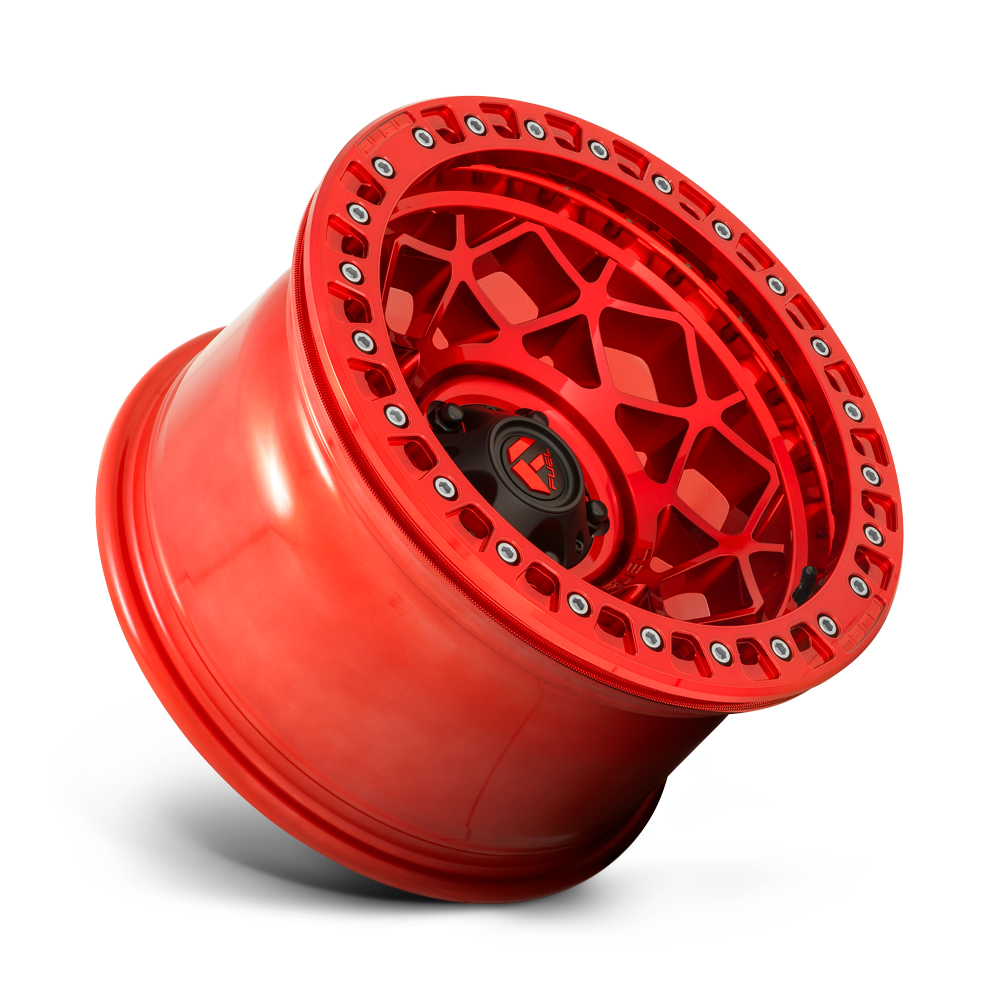 Fuel Wheels | UNIT BEADLOCK Front View Red