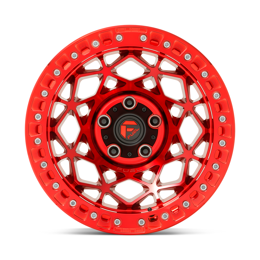 Fuel Wheels | UNIT BEADLOCK Front View Red