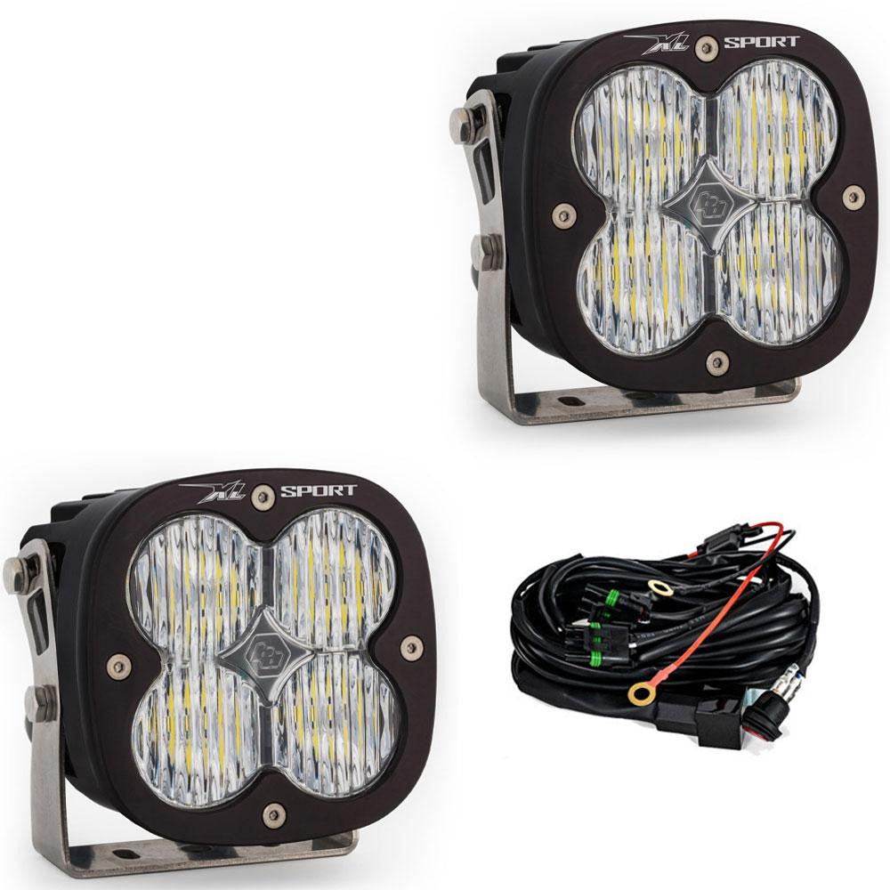 Baja Designs XL Sport LED Light Display of Included Parts 