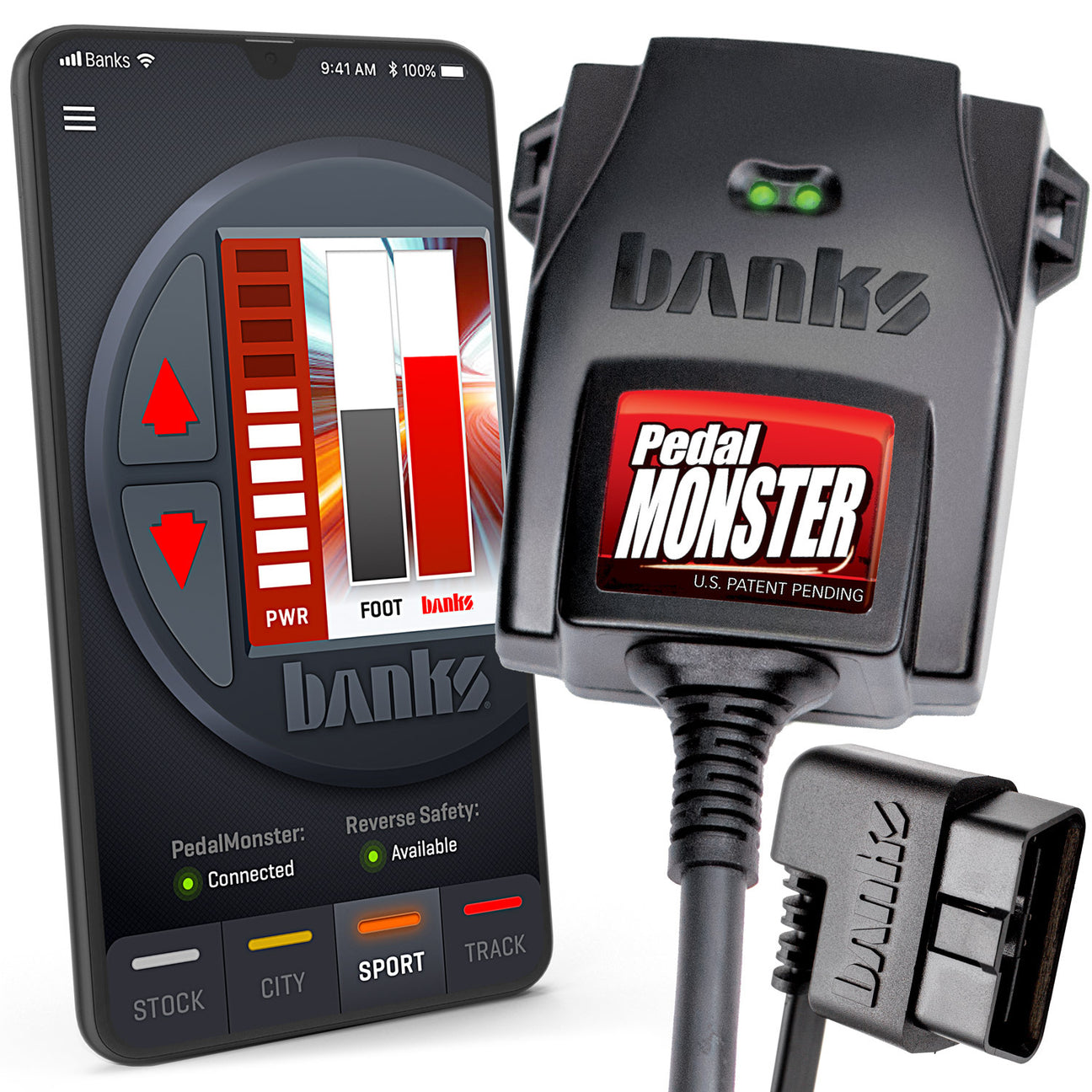 '21-23 Ram TRX Banks Pedalmonster Throttle Sensitivity Booster close-up Display 