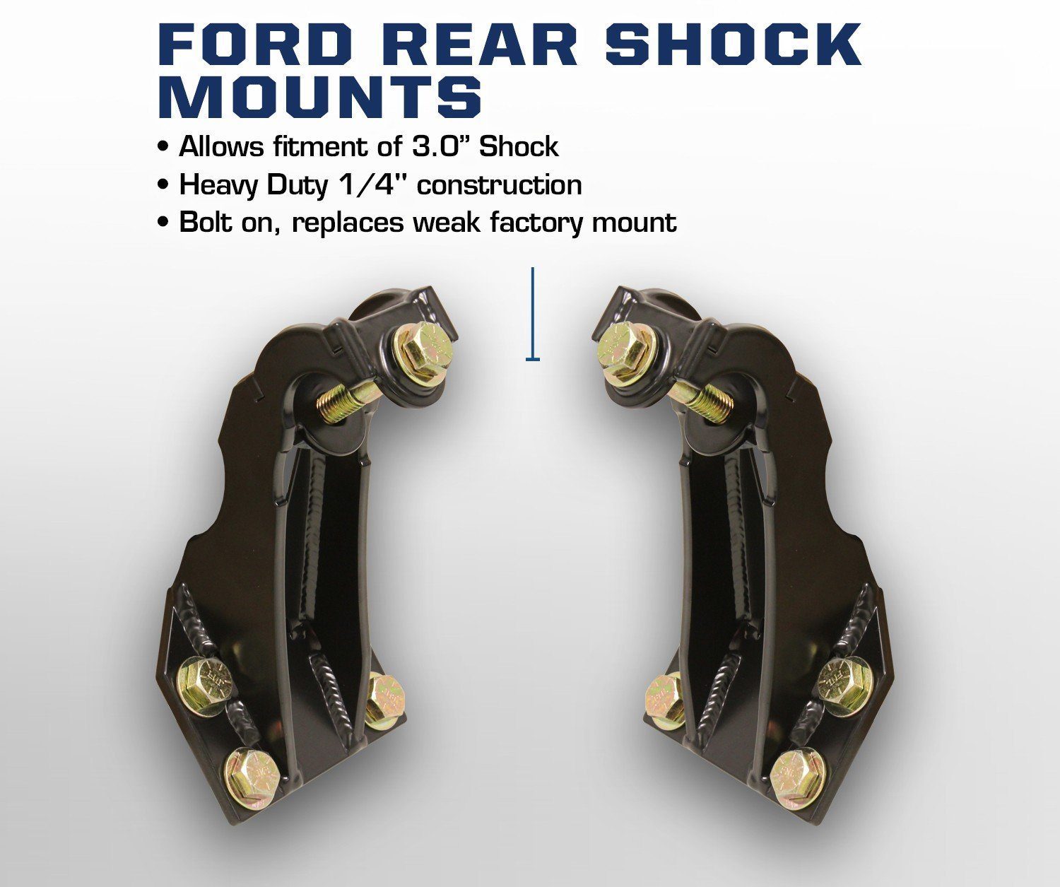 '05-16 Ford F250/350 Rear Shock Mounts Display and Benefits