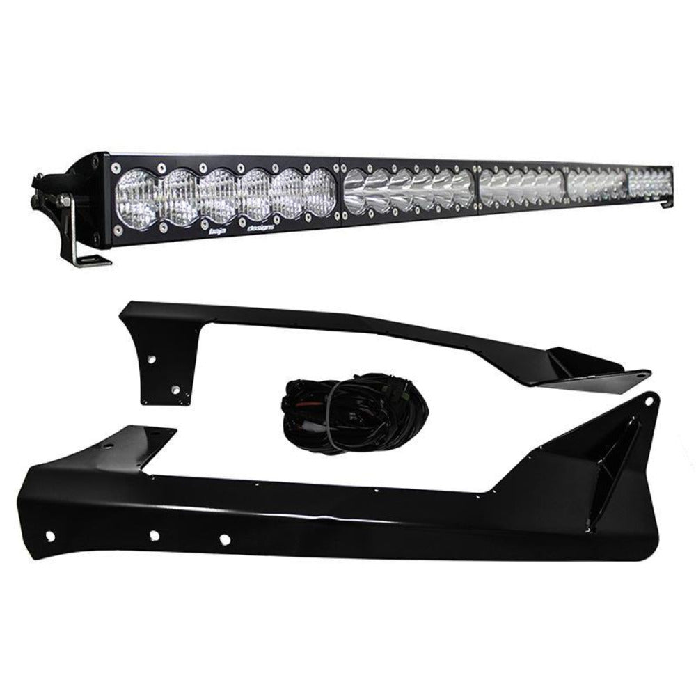 '07-17 Jeep JK 50" OnX6 Mounting Kit Lighting Baja Designs Wth 50" OnX6 Driving/Combo Display of Included Parts 