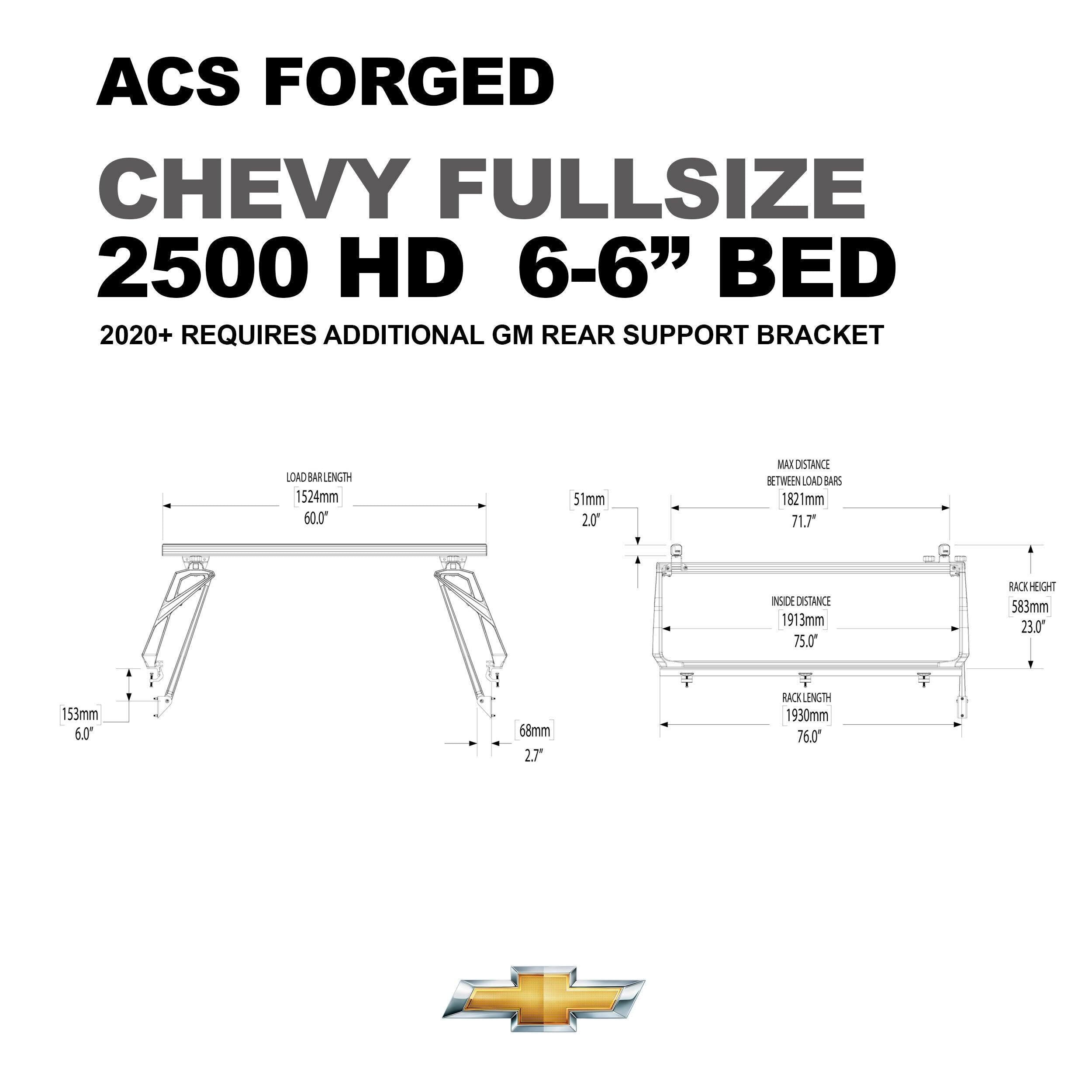 '07-22 Chevy/GMC 2500/3500HD-ACS Forged Bed Accessories Leitner Designs design