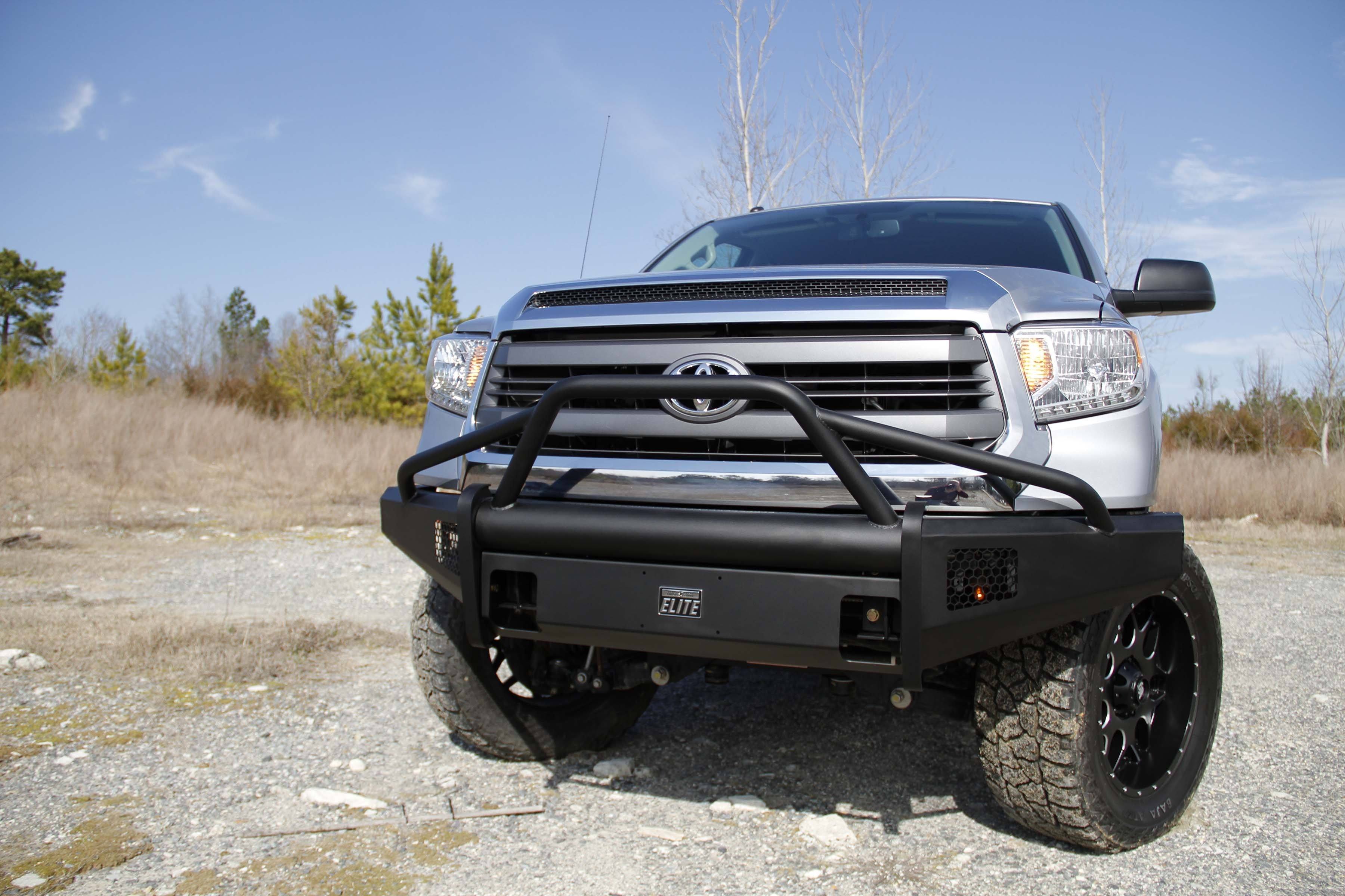 07-21 Toyota Tundra Elite Black Steel Series Front Bumper Fab Fours display