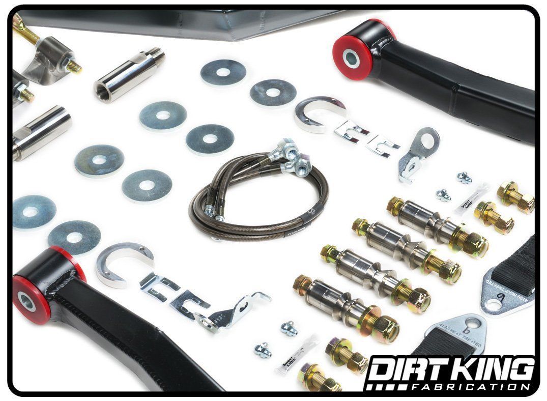 '07-21 Toyota Tundra Dirt King Fabrication Long Travel Kit Close-up Display of Included Parts 