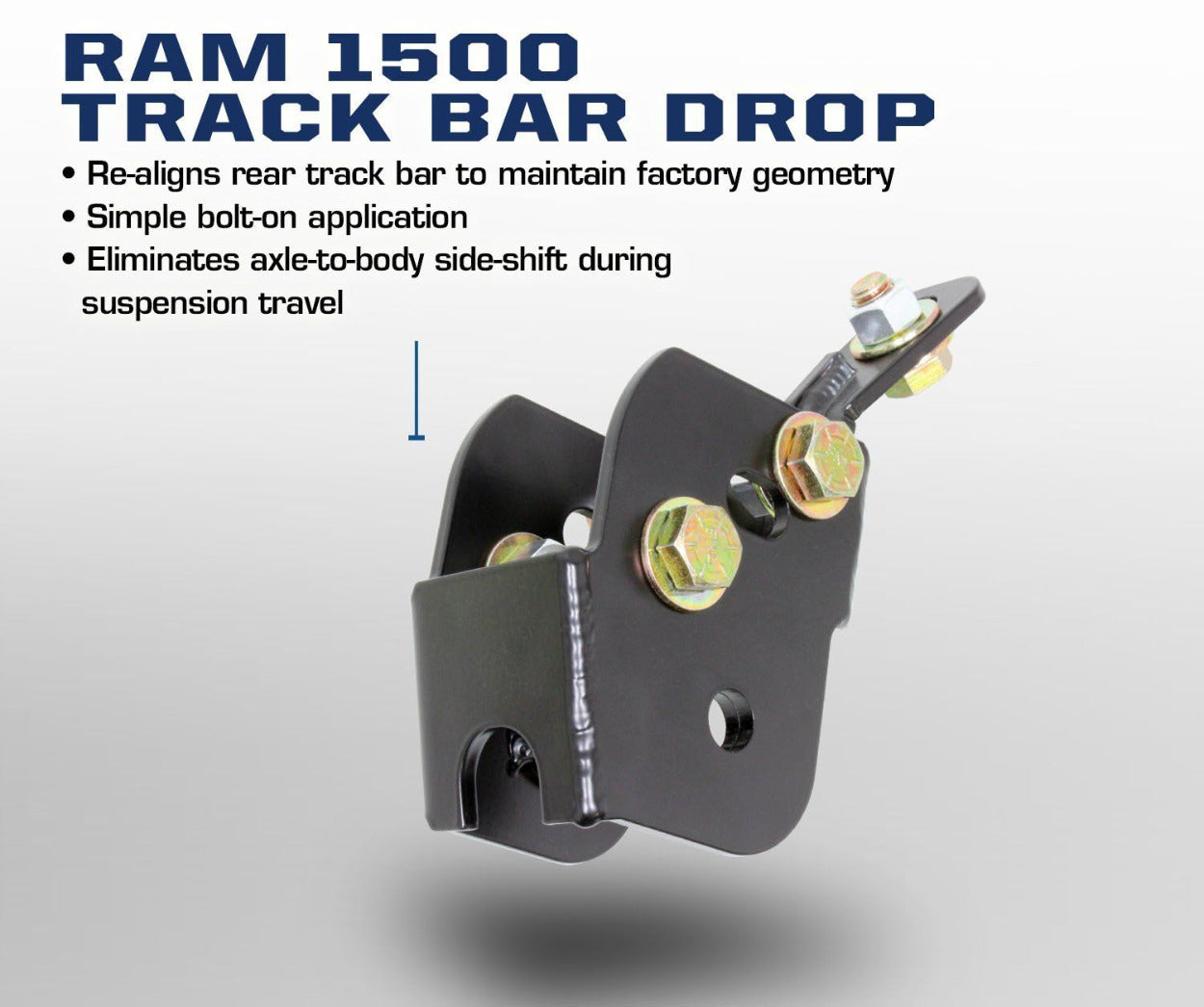 '09-18 Ram 1500 Carli 2.5 Performance Suspension System Track Bar Drop Display and Benefits 