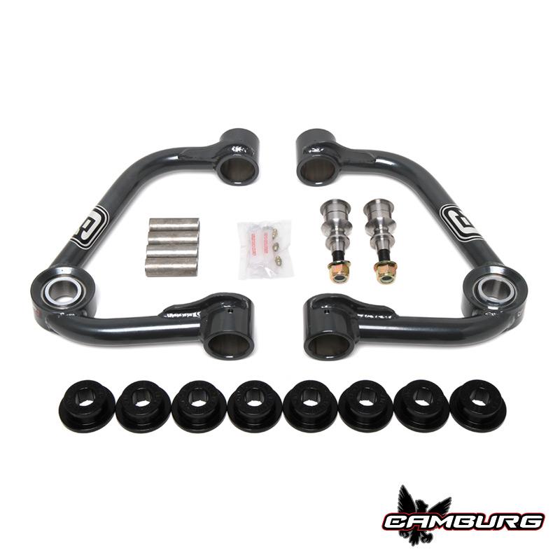 '09-20 Ford F150 Camburg 1.25" Uniball Upper Control Arms Display of Included Parts 