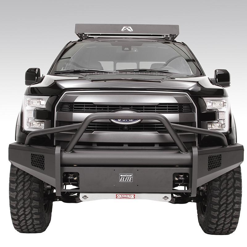 09-22 Ford F150 Elite Black Steel Series Front Bumper Display on Vehicle 