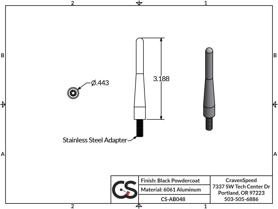 '09-20 Ford F150 Original Stubby Antenna Communication CravenSpeed  design