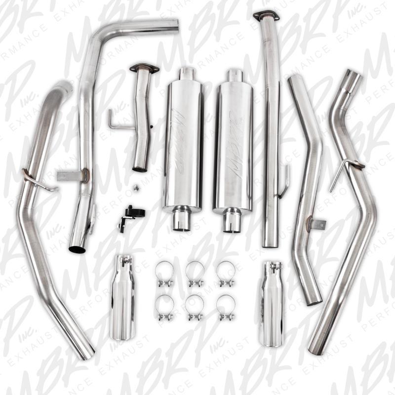 '09-21 Toyota Tundra 2 1/2" Cat Back Dual Split Rear Exhaust MBRP parts