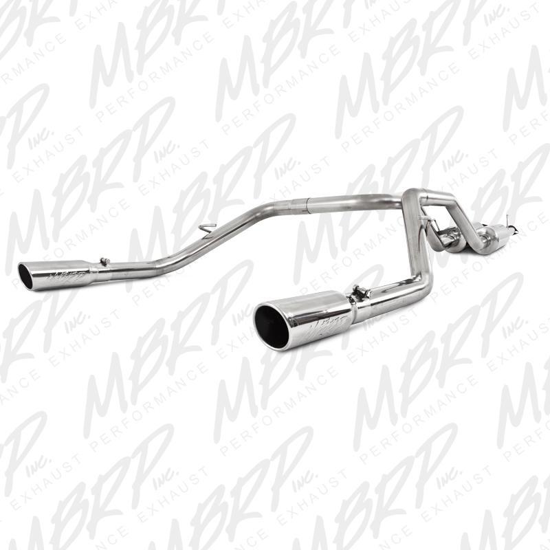 '09-21 Toyota Tundra 2 1/2" Cat Back Dual Split Rear Exhaust MBRP display