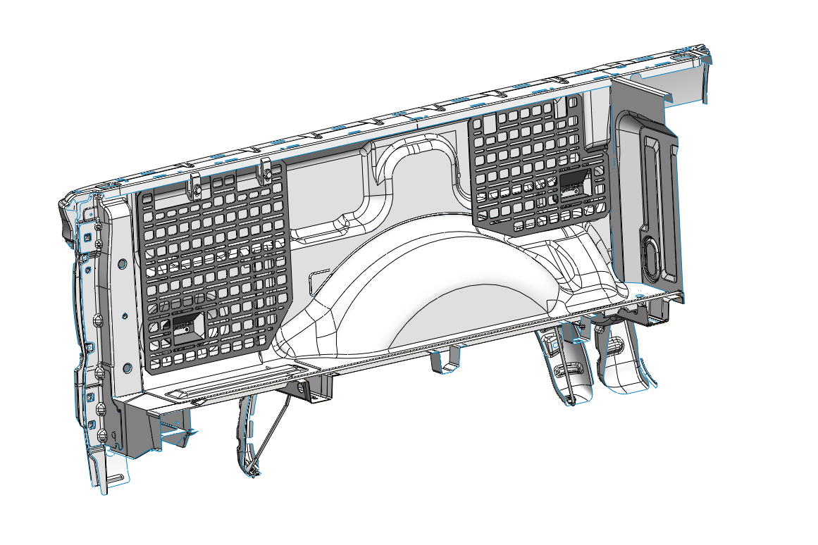 '09-14 Ford Raptor Bedside Rack System-4 Panel Kit 3D Design 