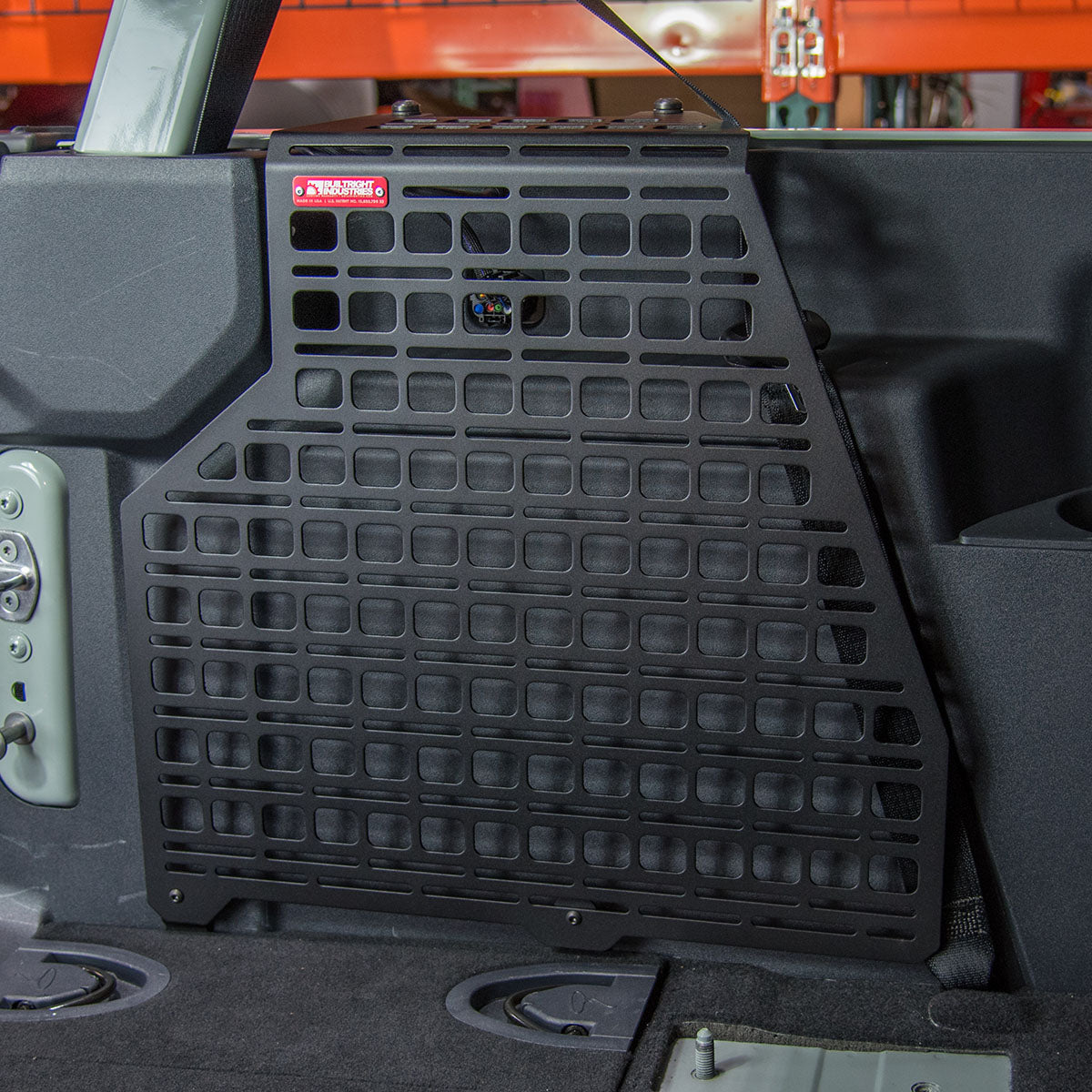 '21-24 Ford Bronco 2-Door Builtright Industries Molle Compatiable Cargo Panel-Driver Side Display in vehicle 