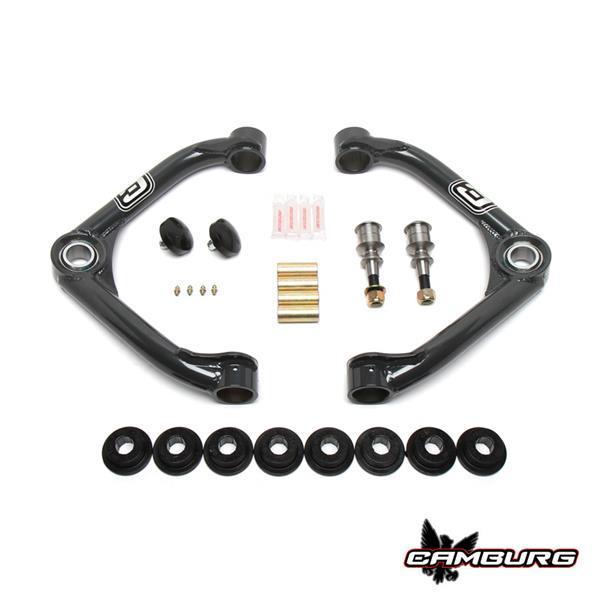 '11-19 Chevy/GMC 2500/3500 Camburg 1.25" Uniball Upper Control Arms Display of Included Parts 