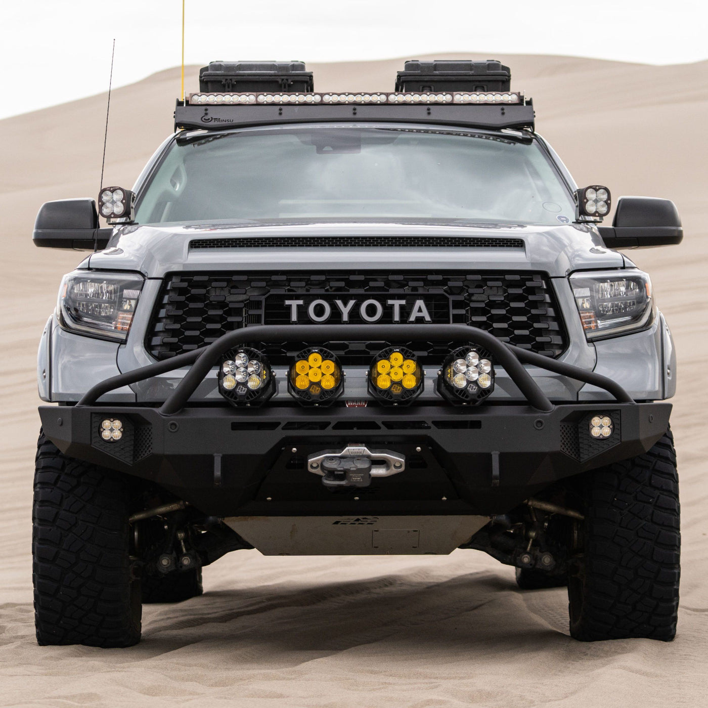 '14-21 Toyota Tundra CBI Off-Road Baja Front Bumper Display on Vehicle 