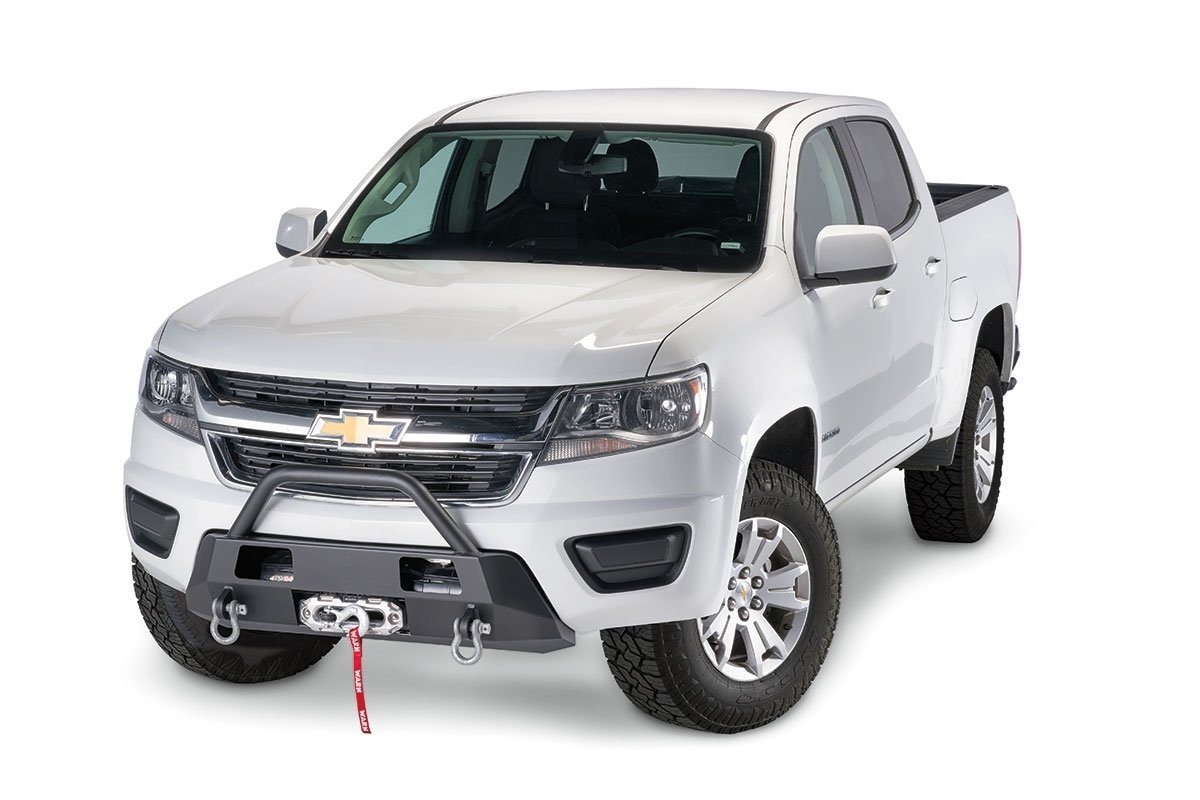 '15-20 Chevrolet Colorado Semi Hidden Winch Mount Kit Bumper Warn Industries display