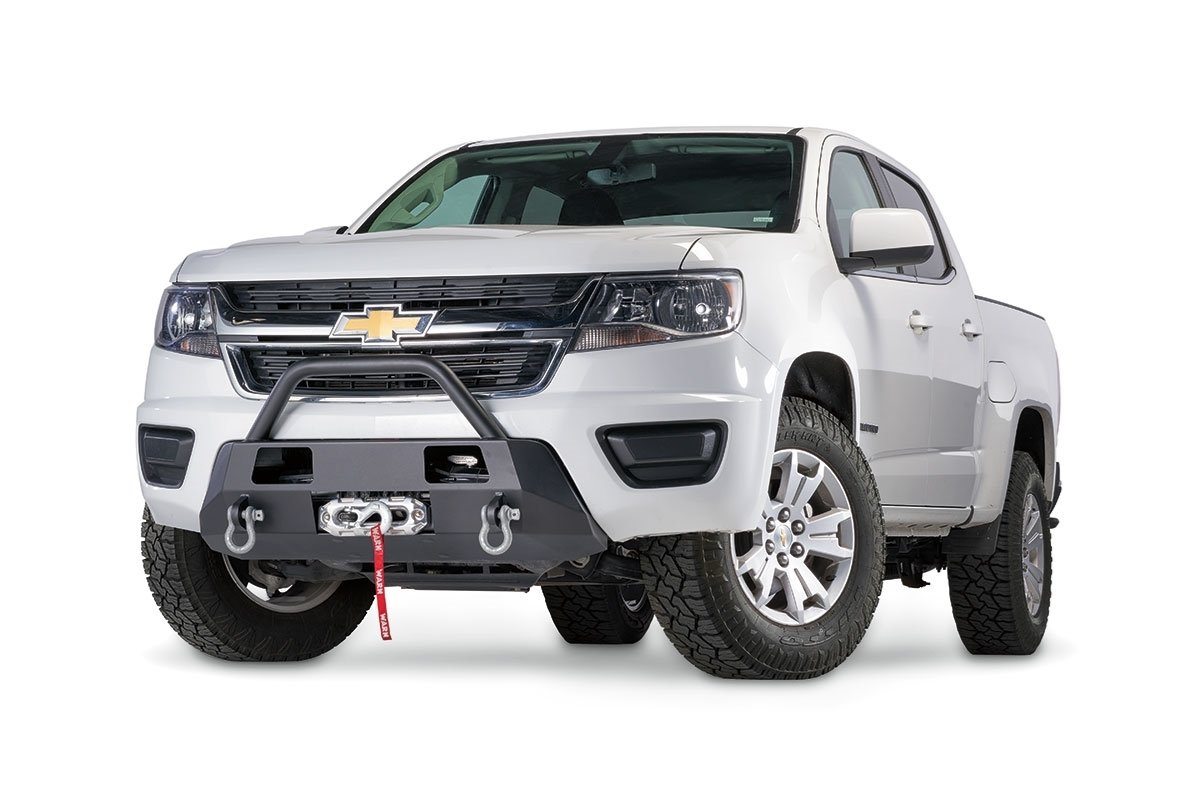 '15-20 Chevrolet Colorado Semi Hidden Winch Mount Kit Bumper Warn Industries display