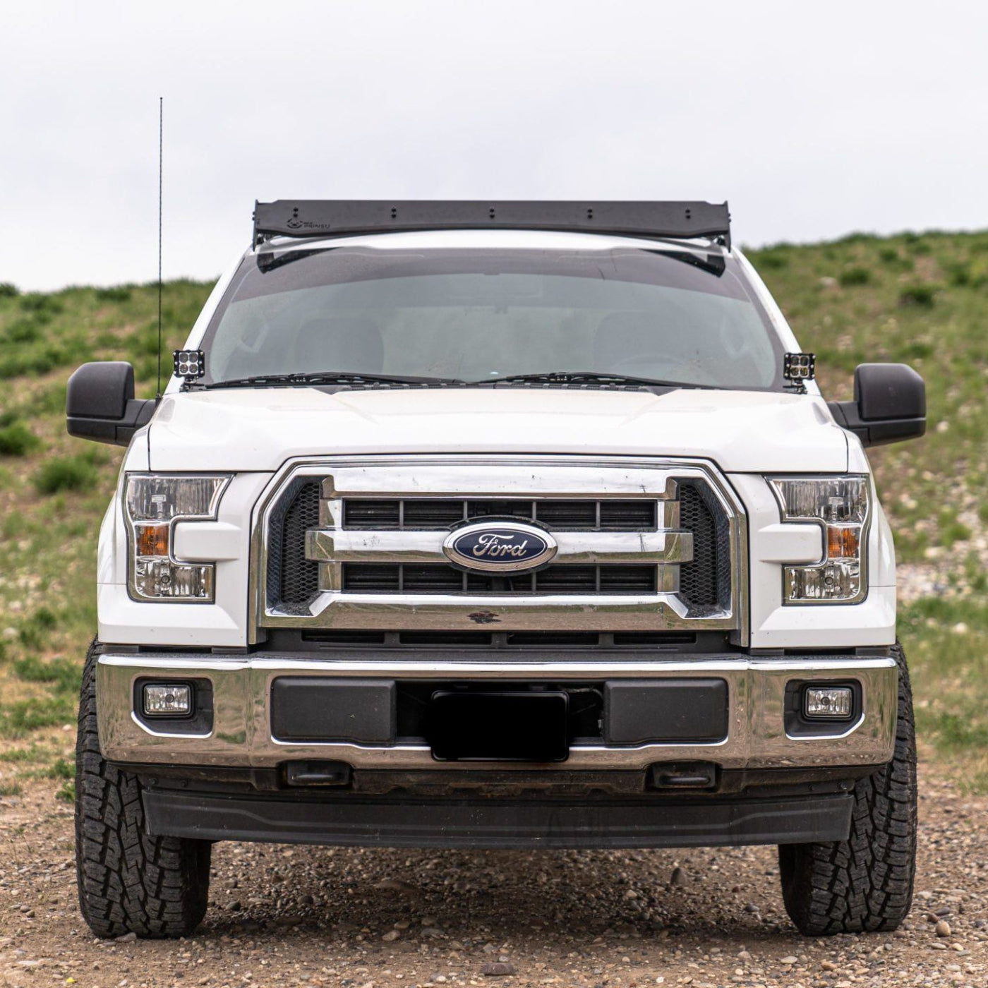 '15-18 Ford F150 Crew Cab Roof Rack Prinsu Designs (front view)