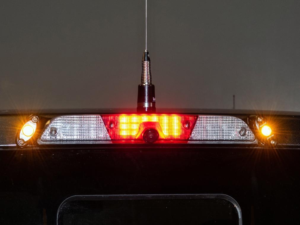 '15-24 Ford F150 Third Brake Light Antenna Mount with Rigid LED's Display on Vehicle (In Use)