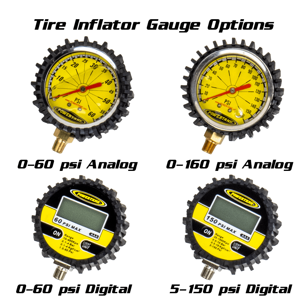 15 LB Track Pack PowerTank-TP15-5340 Recovery Gear PowerTank gauge options