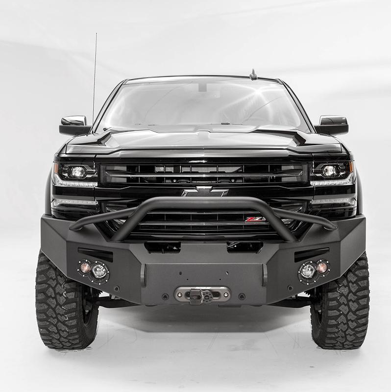 16-18 Chevy 1500 Premium Winch Bumper Display on vehicle 