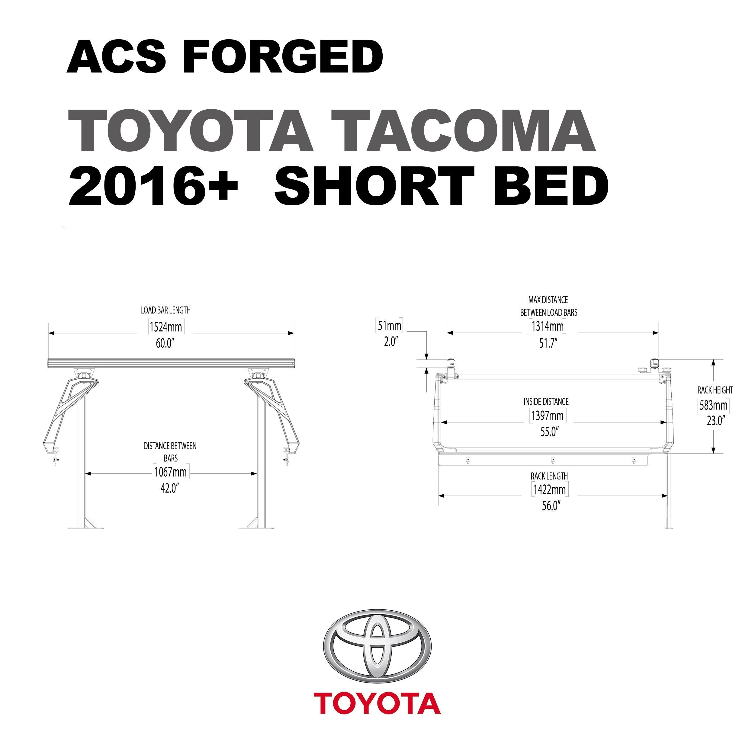 '16-20 Toyota Tacoma-ACS Forged Bed Accessories Leitner Designs design