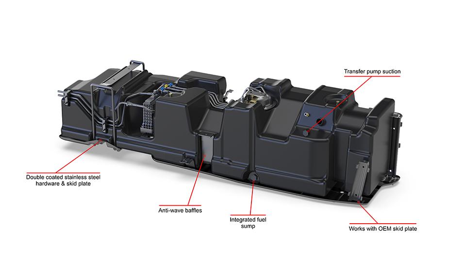 '17-22 Ford 6.7L Powerstroke Short Bed 60 Gallon Fuel Tank S&B Tanks design