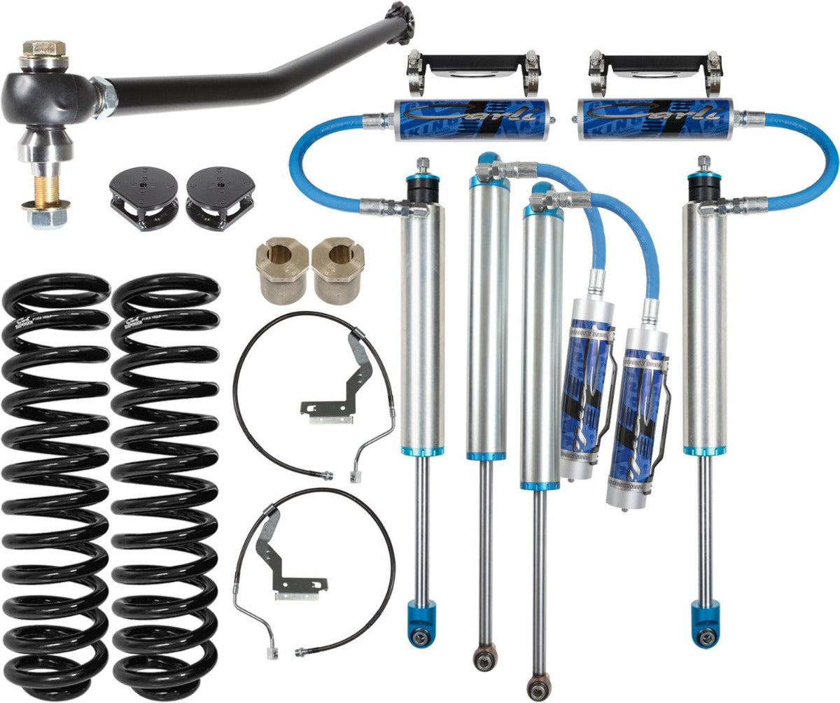 '17-22 Ford F250/350 6.2/7.3L Gas Carli Suspension 2.5 Pintop System Display of Included Parts 