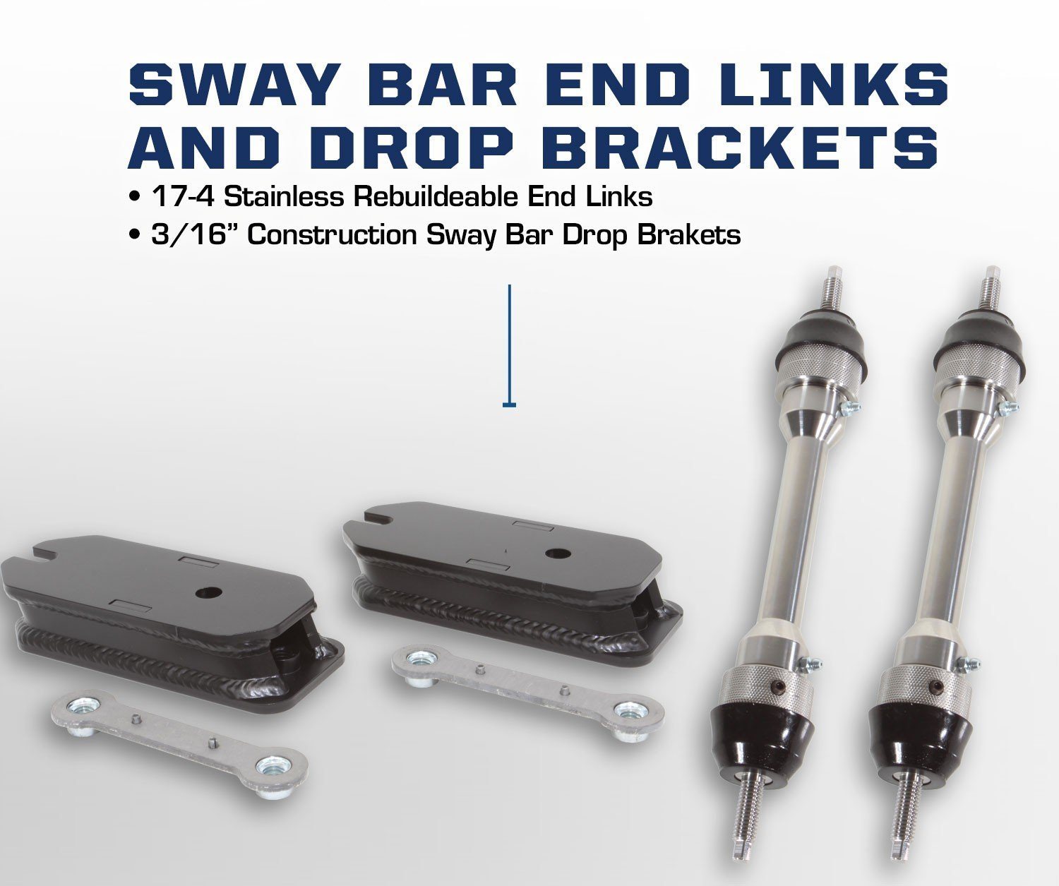 '17-24 Ford F250/F350 Sway Bar End Link Kit-4.5" Lift Kit Display and Benefits 