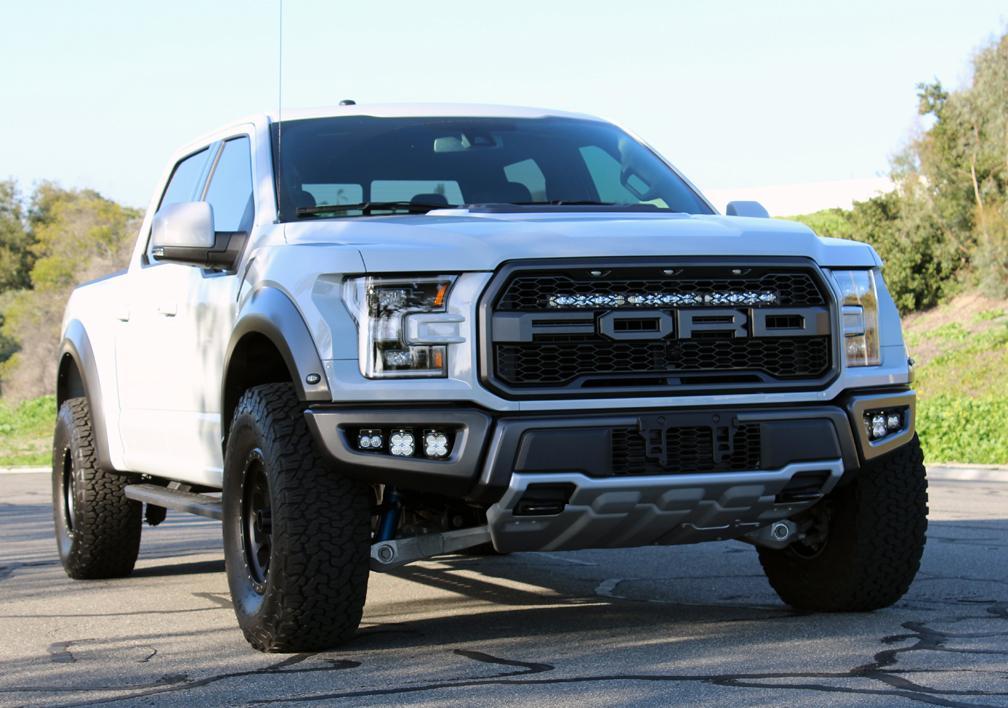 '17-20 Ford Raptor 30" S8 Behind the Grille Mount Lighting Baja Designs display on Vehicle 