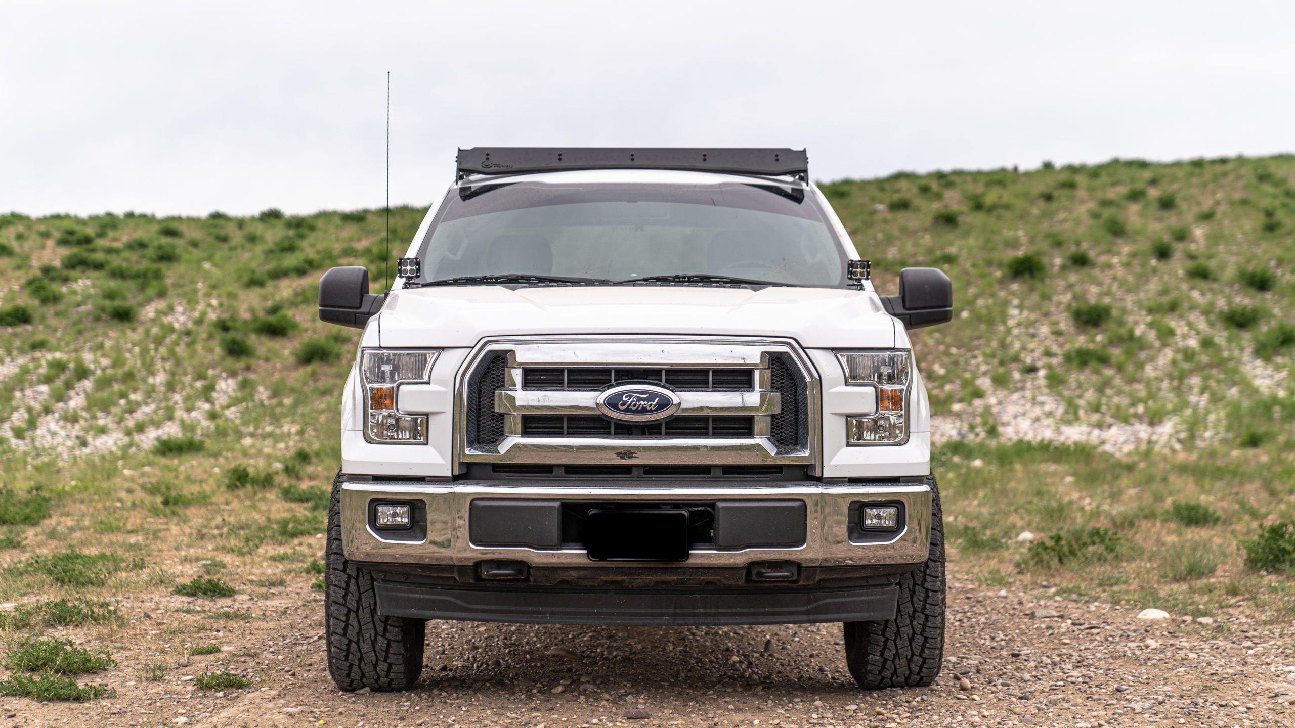 '17-20 Ford Raptor Crew Cab Roof Rack Prinsu Designs (front view)