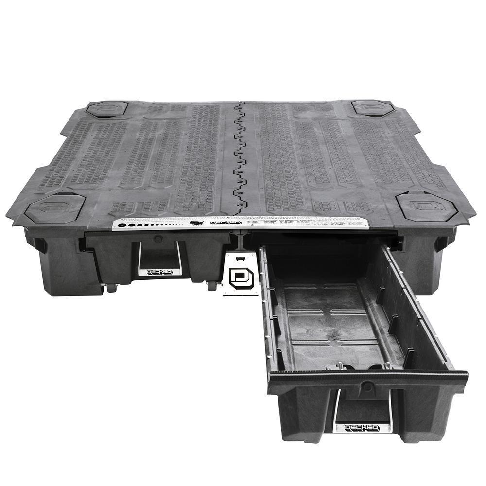 '17-23 Ford Raptor Truck Bed Storage System Display of Included Parts 