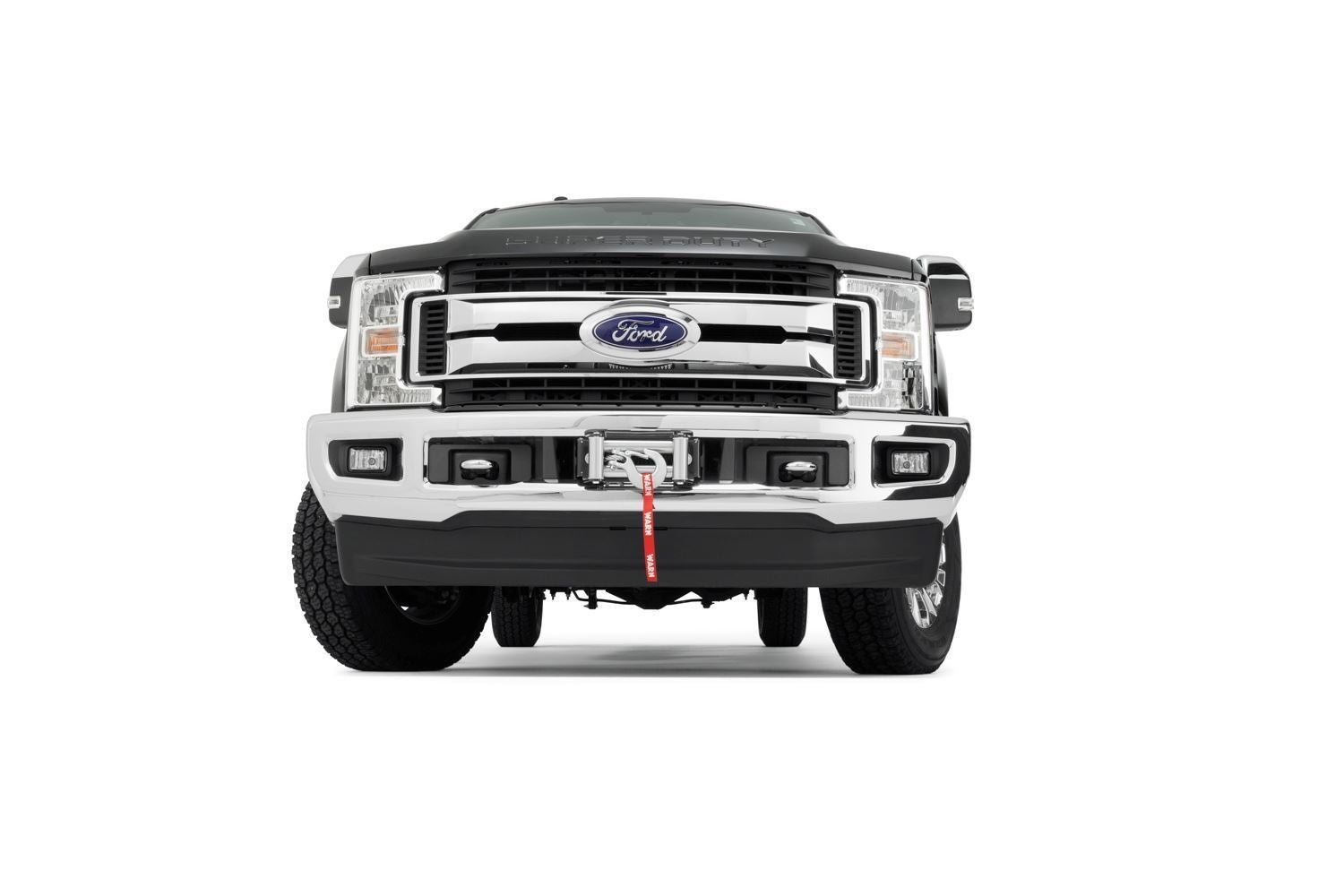 '17-19 Ford SuperDuty Hidden Winch Mount Kit Warn Industries (front view)