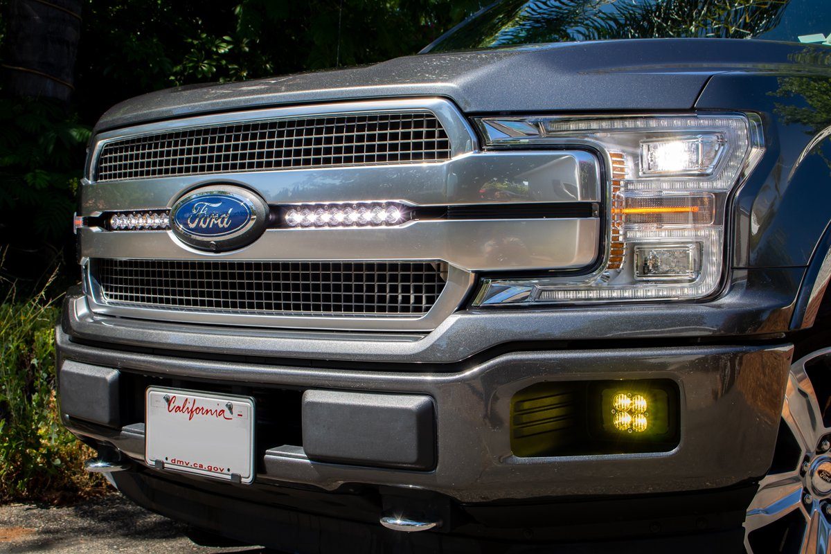 '18-20 Ford F150 Baja Designs Dual 10" S8 Series LED Light Bar Kit Lighting Baja Designs display on Vehicle 