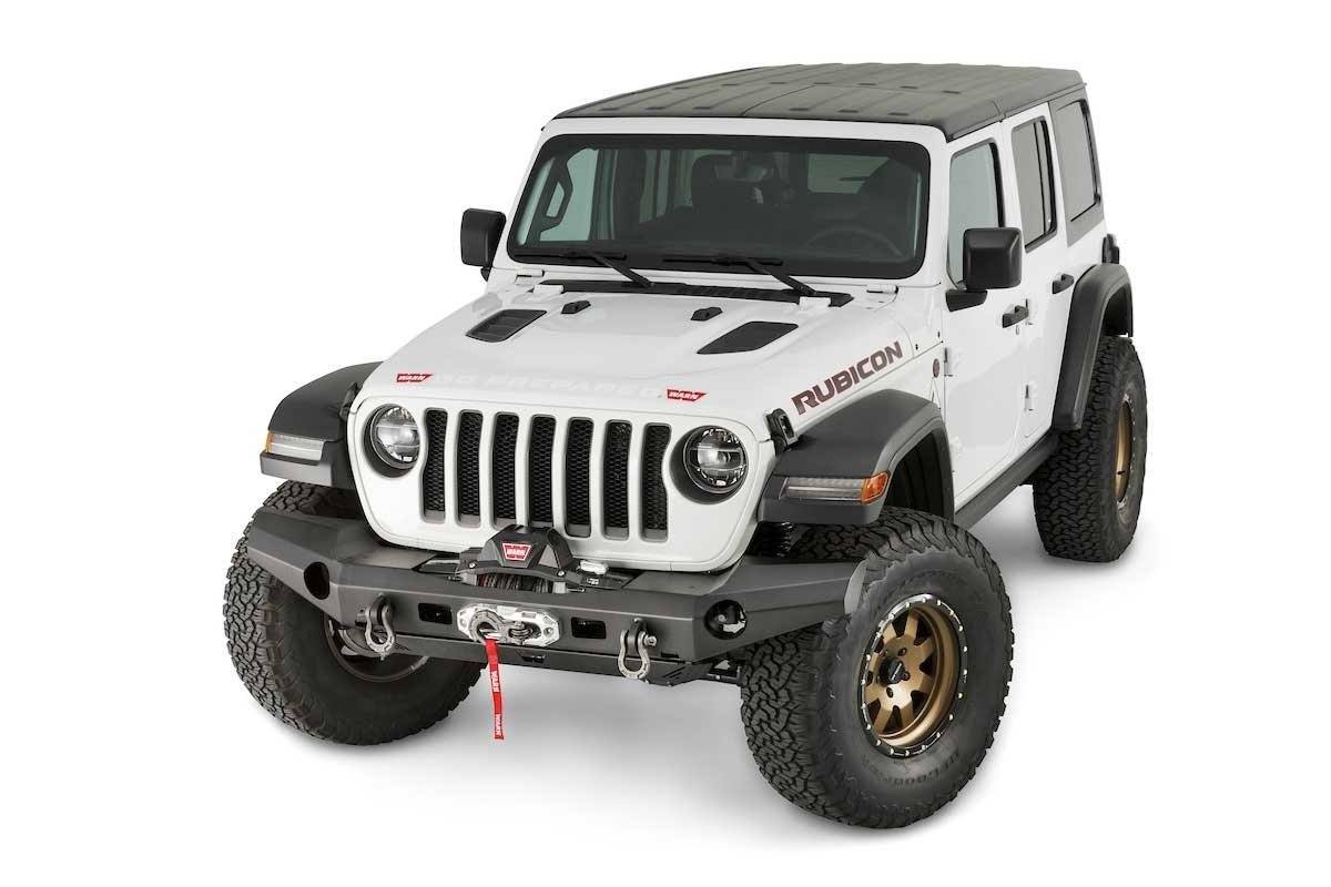 18-23 Jeep JL Elite Series Full Width Bumper Warn Industries display