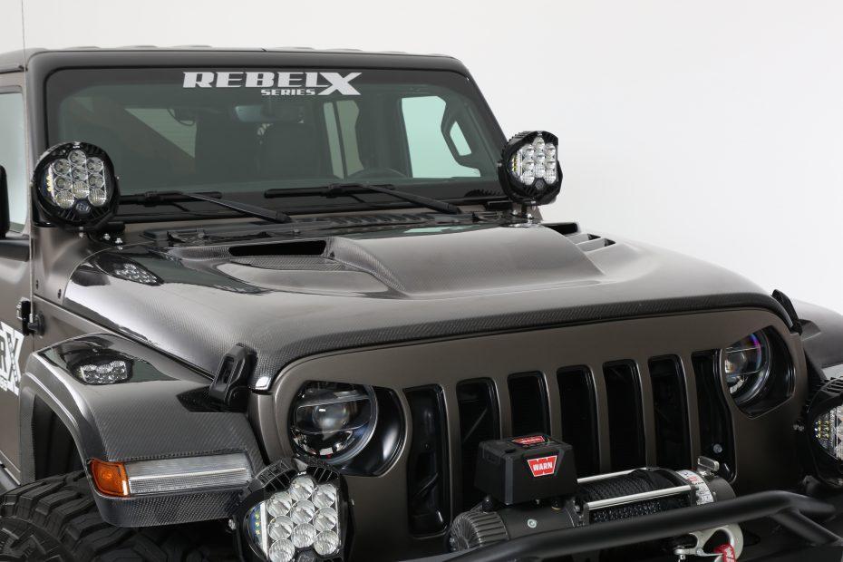 '18-22 Jeep JL RebelX Grille Kit Fiberglass Fiberwerx display