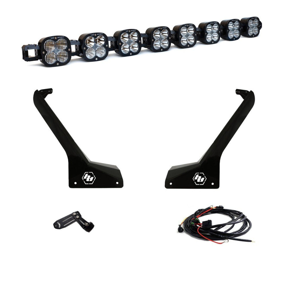 '18-23 Jeep JL XL Linkable Roof Bar Kit Lighting Baja Designs Display of Included Parts