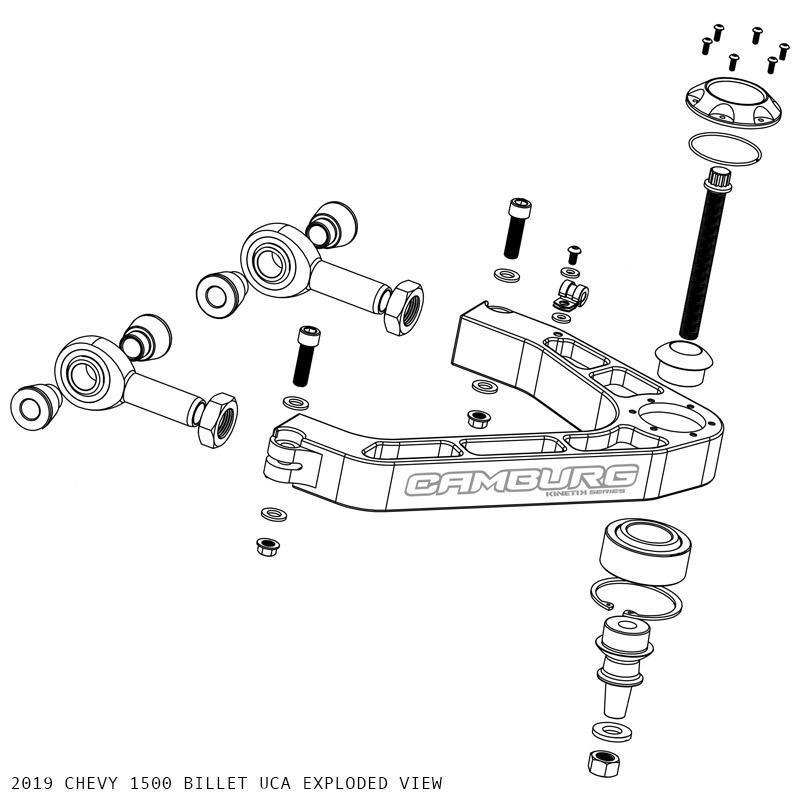 '19-24 Chevy/GMC 1500 Camburg Kinetik Billet Upper Control Arms Design 