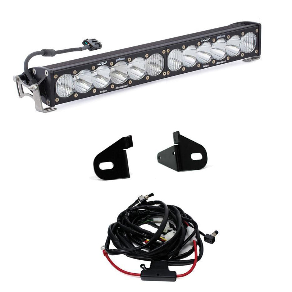 '19-22 Ford Ranger 20" OnX6+ Grille Mount Kit Lighting Baja Designs Display of Included Parts