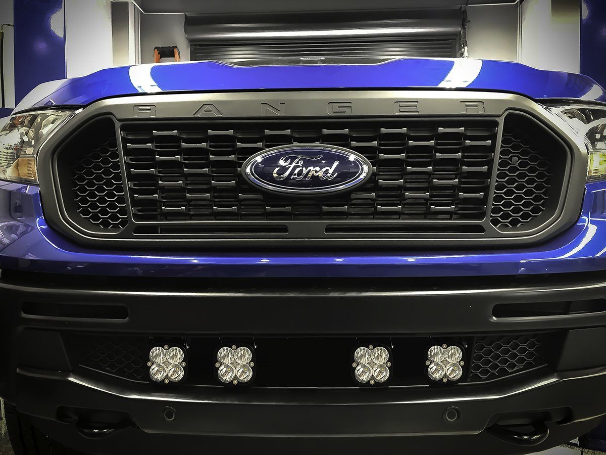 '19-22 Ford Ranger Grille Kit Lighting Baja Designs Sport Display on Vehicle (front view)