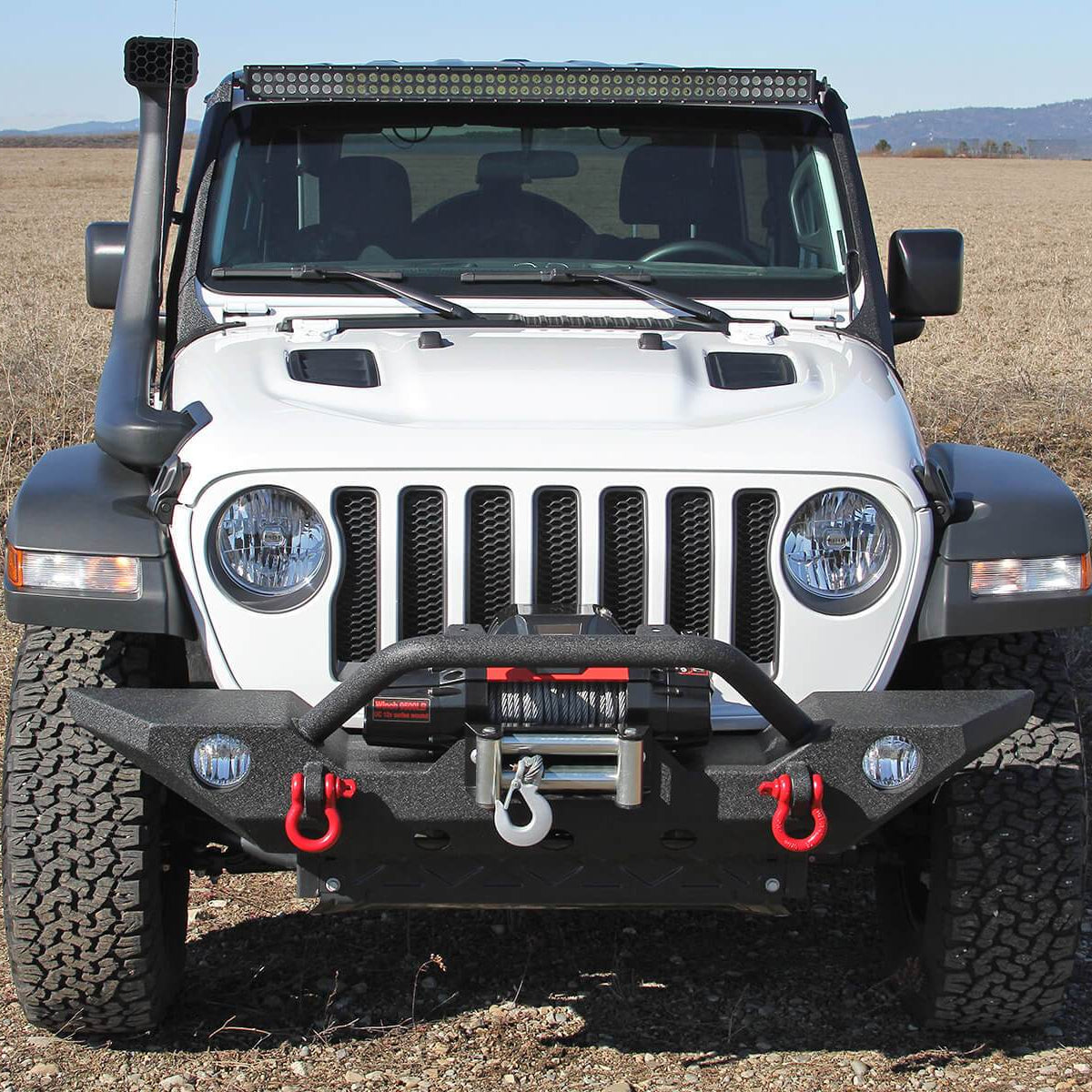 '20-23 Jeep Gladiator (JT) Delta Force Performance Air Intake Display on Vehicle 