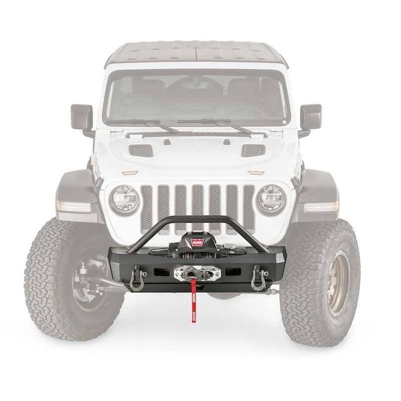 '20-23 Jeep Gladiator (JT) Elite Series Stubby Bumper Warn Industries (front view)