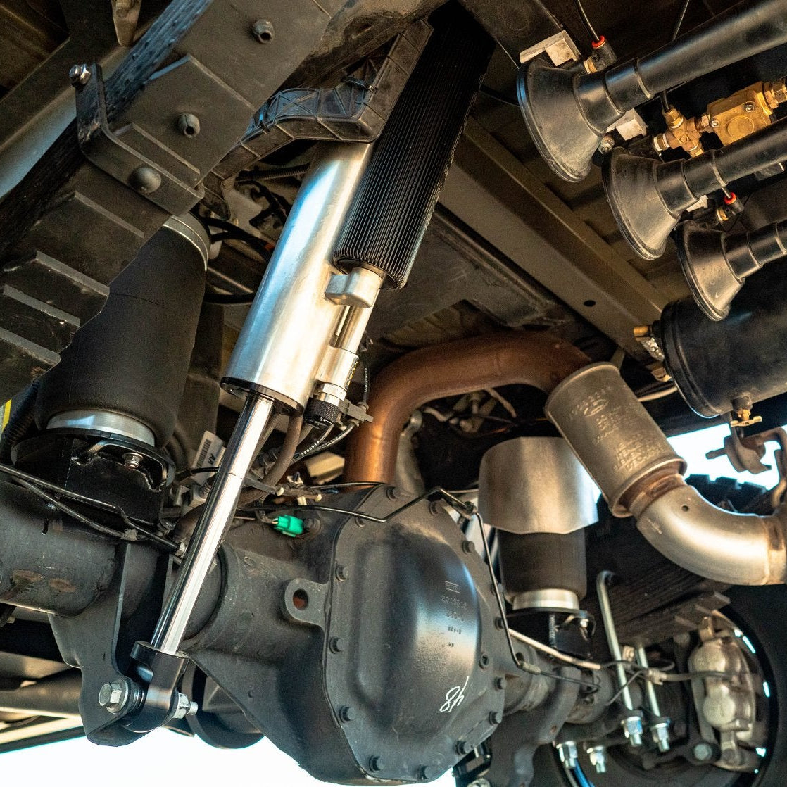 99-23 Ford Super Duty Icon 2.5 VS Finned PB CDCV Rear Shocks 0-3" Lift display