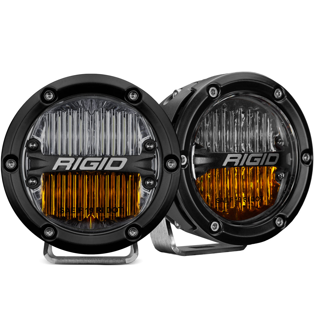 Rigid Industries 360 Series SAE 4" Fog Light Yellow/White-Pair