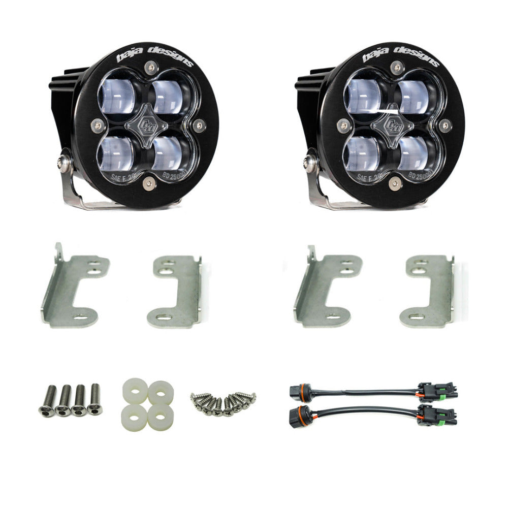 '07-17 Jeep JK SAE Fog Light Kit Baja Designs Display of Included Parts 