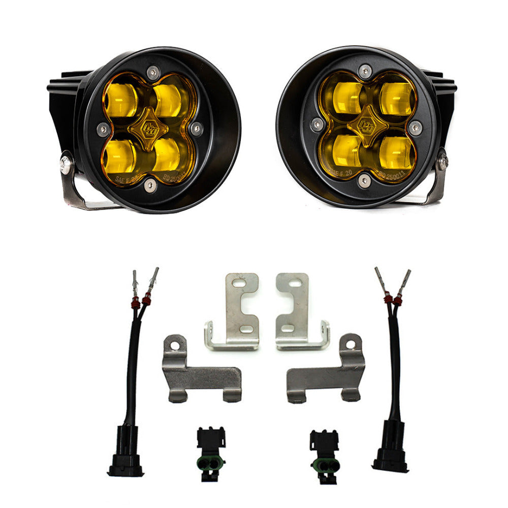 '10-23 Toyota 4Runner SAE Fog Light Kit Baja Designs amber Display of Included Parts 