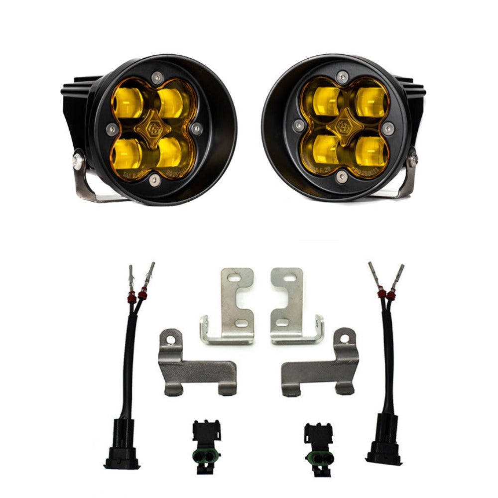 '16-21 Toyota Rav4 SAE Fog Light Kit Baja Designs amber Display of Included Parts 