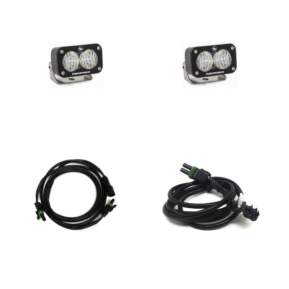 '20-22 Chevy/GMC 2500/3500 Baja Designs Dual S2 Sport Reverse Light Kit Display of Included Parts