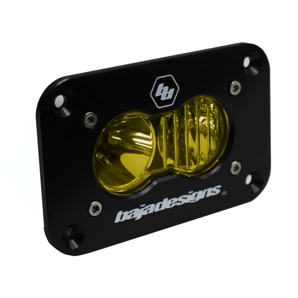 Baja Designs S2 Sport Flush Mount LED Light (Amber Lens) Driving Combo Display 